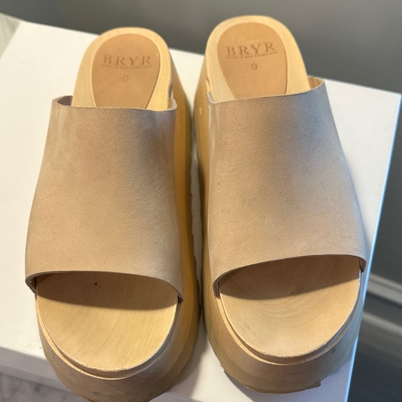 Bryr Tan Suede Chonk Sandals - Picture 2 of 7